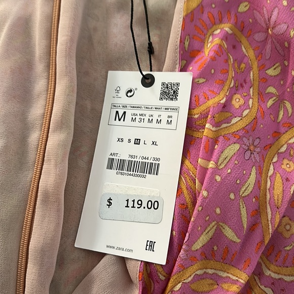 COPY - ZARA WOMAN NWT $119 SS22 MULTICOLORED CUT OUT PRINTED DRESS MEDIUM - Picture 13 of 16